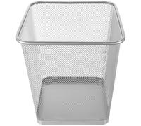 BESPORTBLE Corbeille à Papier en Maille Métallique Argentée Poubelle Carrée Petite Taille pour Bureau et Maison Conteneur à Déchets Ventilé Anti-Odeurs Corbeille Moderne et Pratique