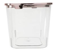 BESPORTBLE Corbeille à Papier Transparente sans Couvercle, Poubelle de Bureau Compacte en Plastique Solide, Coloris Gris Clair, Taille Petite, pour Chambre, Salon ou Bureau, Bac à Déchets