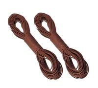 BESPORTBLE Corde de Parachute Résistante 4 MM 2 Pièces 31 M Corde de Survie à Âme Pleine en Nylon Marron Hauban de Tente Multifonction pour Camping et Activités Extérieures