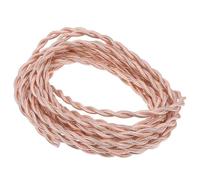 BESPORTBLE Cordon Électrique Flexible en Cuivre Tressé Textile Or 5m pour Lampe et Luminaire Accessoires DIY Style Vintage Élégant et Robuste