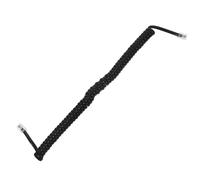 BESPORTBLE Cordon Téléphonique Spiralé Noir 2 M Prises Rj9 4P4C Câble en PVC Résistant pour Ligne Fixe Compatible Téléphone Domicile et Bureau Fil Téléphonique Enroulé Anti-Nœuds