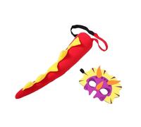 BESPORTBLE Costume Dinosaure pour Garçon Fille Ensemble Masque et Queue de Tricératops pour Jeux de Rôle Créatifs et Fêtes Cosplay