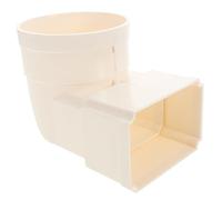 BESPORTBLE Coude de Tuyau de Drainage, Déviateur de de Gouttière, Pvc, Carré, Blanc, pour Drainage de Villa et Résidentiel