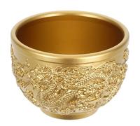 BESPORTBLE Coupe D'offrande Bouddhiste Vintage en Laiton Or Motif Dragon, Tasse à Thé Décorative pour Cérémonie et Décoration Maison, Présent Déco Unique
