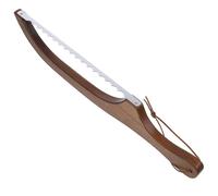 BESPORTBLE Coupe en Bois D’Acacia Dentelé 28 CM avec Étui et Tournevis Trancheuse à Manuelle Cuisine et Pâtisserie Outil de Découpe Réutilisable Gâteau