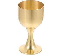 BESPORTBLE Coupe en Laiton 50g Brossé, Calice Saint Graal pour Eucharistie, Gobelet Sacré à Pied Haut, Tasse Rituelle Multifonctionnelle pour Autel et Cérémonie Bouddhiste, Décor Maison