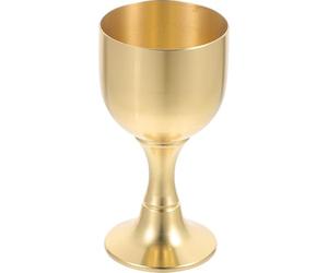 BESPORTBLE Coupe en Laiton 50g Brossé, Calice Saint Graal pour Eucharistie, Gobelet Sacré à Pied Haut, Tasse Rituelle Multifonctionnelle pour Autel et Cérémonie Bouddhiste, Décor Maison