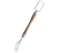 BESPORTBLE Coupe-pastèque Acier Inoxydable avec Fourchette Outil Multifonction pour Trancher et Servir Pastèque et Fruits sans Abîmer Sécurisé et Facile à Nettoyer Petit Modèle