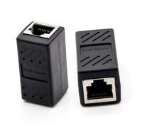 BESPORTBLE Coupleur de câble réseau en ligne Femelle-Femelle Connecteur en plastique noir 2 pièces pour rallonge câble Ethernet adapté bureau et maison