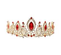 BESPORTBLE couronne de mariée accessoires de cheveux de mariée diadème de diamant Couvre-chefs de mariée coiffe en strass fourniture de cheveux Décor alliage rouge