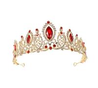 BESPORTBLE couronne de mariée diadème de diamant Couvre-chefs de mariée accessoires de cheveux de mariée Coiffes en strass approvisionnement à cheveux Décor alliage rouge