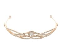 BESPORTBLE Couronne de Style Rétro Halloween en Alliage et Strass pour | Couronne de Mariée, Coiffe de Mariage pour Fille, Accessoire Photo, Style Baroque Élégant, Couleur Or