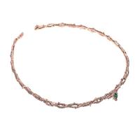 BESPORTBLE Couronne Gothique Médiévale Ajustable pour Femme en Alliage Cuivre Ancien Pierres Vertes Diadème à Épines Baroque Rétro Accessoire Cheveux pour Mariages Bals et Reconstitutions