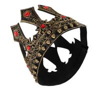 BESPORTBLE Couronne Médiévale Doré pour Homme et Garçon Fille Accessoire Cosplay Ajustable pour Costume de Roi et Prince Anniversaire Halloween et Fêtes
