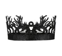 BESPORTBLE Couronne Noire Rétro en Alliage Antique pour Hommes, Décoration de Couronne Vintage pour Halloween et Théâtre, Style Médiéval Élégant
