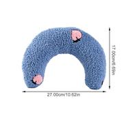 BESPORTBLE Coussin de Couchage de U pour Petit Chien et Chat Oreiller de Protection du Cou Bleu Léger et Lavable Maison Confort Animalier