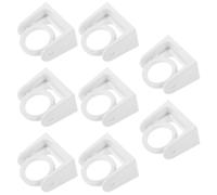 BESPORTBLE Crochets de Tringle à Rideaux Auto-adhésifs sans Perçage, Supports Muraux Blancs pour Barres Extensibles, 4 Paires, Accessoires Pratiques pour Rideaux et Porte-Serviettes,