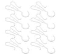 BESPORTBLE Crochets d'Exposition pour Chaussures Lot de 20 en Plastique Blanc, Conçus pour Casier Chaussures et Étagère en Boutique