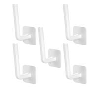 BESPORTBLE Crochets Muraux Autocollants Lot de 5 pour Casquettes Baseball, Rangement sans Perçage, Blanc, Support Multifonction pour Chapeaux et Paquet à Domicile