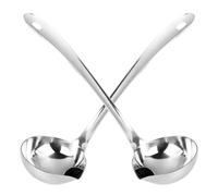 BESPORTBLE Cuillère à Soupe Inox 2 Pièces Séparateur de Graisse et Bec Verseur pour Cuisson et Service Cuisine Maison et Restauration