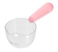 BESPORTBLE Cuillère Doseuse pour Aliments Humides et Secs pour Chien et Chat Clip de Fermeture Intégré Plastique Transparent Échelle Graduée Manche Rose Accessoire Pratique pour Nourrir