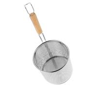 BESPORTBLE Cuillère Passoire Inox avec Manche Bois Écumoire Perforée Résistante Antirouille pour Pâtes et Cuisine Quotidienne