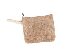 BESPORTBLE De Rangement Décontracté Bourse De d'argent Pochette De Poche pour Hommes Joli Porte-Monnaie Étui à Clés à Main Portable Portefeuilles pour Femmes Lin en Coton Beige