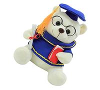 BESPORTBLE de Remise des diplômes Dr Bear décoration Ours des diplômes Cadeau de Fin d'études poupée Ours médecin Moelleux décor de poupée en Peluche Bleu