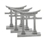 BESPORTBLE Décoration Aquarium Porte Shinto Miniature Japonaise Élégante pour Terrarium Zen Ornement Gris