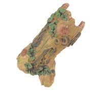 BESPORTBLE Décoration De Lézard Tronc Arbre Cachette De Grotte Résine Habitat Écorce pour Reptiles Décoration De Terrarium Accessoires pour Gecko Et Serpent