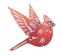 BESPORTBLE Décoration murale extérieure oiseau rouge cloche décoration de lapin décoration de jardin decoration murale jardin art mural extérieur en métal décorations de clôture en plein air