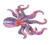 BESPORTBLE Décoration Murale Pieuvre Fer Ornement Suspendu Jardin Art Mural Océan Décor Clôture Extérieur Élégant