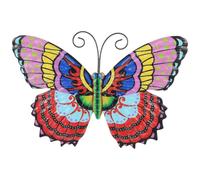 BESPORTBLE Décoration Murale : Sculpture Murale En Métal De 7. 4 Pouces Décorations De Jardin Suspendues Ornements D'art Mural Multicolores 3