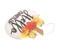 BESPORTBLE Décoration Porte Thanksgiving Forme Citrouille Panneau Bienvenue Bois Décoration Automnale Suspendu pour Porte Entrée Intérieur Fête des Récoltes