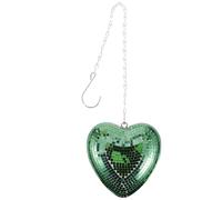 BESPORTBLE Décoration Suspendue Boule Disco Cœur Vert pour Fête Saint-Patrick Miroir Résistant pour Soirées à Thème Rave et Festivals
