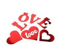 BESPORTBLE Décoration Suspendue Spirale de Cœur Ajouré Saint-Valentin, Matériau Résistant pour Animaux de Compagnie, Ornement Romantique Polyvalent pour Fête et Anniversaire - 1 Set