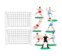 BESPORTBLE Décorations de Gâteau Thème du Football Figurines Miniatures en ABS Terrain de Football Ensemble 1 Pièce pour Fête d'anniversaire Garçon Décor Paysager