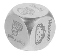 BESPORTBLE Dés de Décision Alimentaire Acier Inoxydable Cube Repas Compact pour Dîners Jeux Amusants Entre et Couples