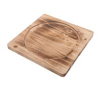 BESPORTBLE Dessous de Plat en Bois Naturel 30 X 30 CM Tapis Résistant à la Chaleur pour Barbecue Extérieur Coussin Isolant Ignifugé pour Poêles à Bois Accessoire Pratique pour Cuisson et