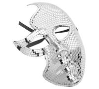 BESPORTBLE Disco Miroir Pailleté pour Adultes, Accessoire Costume Carnaval, Bal Masqué, Dj Unisexe Réutilisable, Léger pour Fête et Cosplay