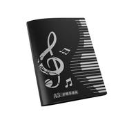 BESPORTBLE Dossier de Musique Plastique Support de Partitions pour Piano et Chœur Pages et Portable pour Lecture Transport de Partitions Musicales Design Chic et Durable