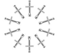 BESPORTBLE Douille n Croix M4 M3 10 Pièces M2.5 M2 | Surface Lisse, Format Argenté, Outil Manuel pour Écrous, Usage Fréquent sur Pièces Filetées
