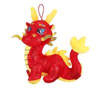 BESPORTBLE Dragon Rouge et Or Figurine Chinoise Mascotte pour Décoration de Bureau Maison et Fêtes