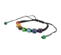 BESPORTBLE Dragonne Arc-en-ciel Ajustable Tissé Coloré Fait à La Main Bracelet Manchette Délicat En Bois Black