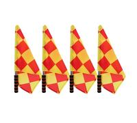 BESPORTBLE Drapeaux D'arbitre de Football avec Poignée Confortable Ergonomique Lot de 4 en Polyester Meilleure Visibilité Lors des Matchs de Sport