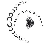 BESPORTBLE Écarteurs D'oreilles en Corne de Bœuf Noir, Kit Piercing Oreilles Tunnels D'oreille et Boucles D'oreilles, Ensemble Artisanal Léger, Surface Lisse, Adapté Débutants