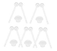 BESPORTBLE Écarteurs D'oreilles Transparents En Résine Invisibles, Supports De Boucles D'oreilles En Silicone Avec Bouchons Champignon, Unisexe, Entretien Piercing Oreilles, Lot 15 Pièces