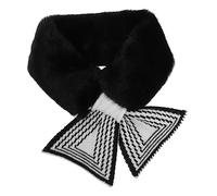 BESPORTBLE Écharpe Tour de Cou Peluche Tricotée pour Femme Douce Chaude et Écharpe Croisée Dhiver pour Dame