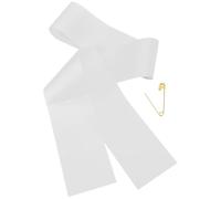 BESPORTBLE Écharpe Vierge Soi-même en Tissu Blanc pour Fête d'anniversaire et Discours, Décoration Créative et Festive Finition pour Femmes