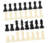 BESPORTBLE Échecs Internationales Plastique Jeu de Remplacement Compact et de Pièces sans Échiquier pour Parties et Décoration